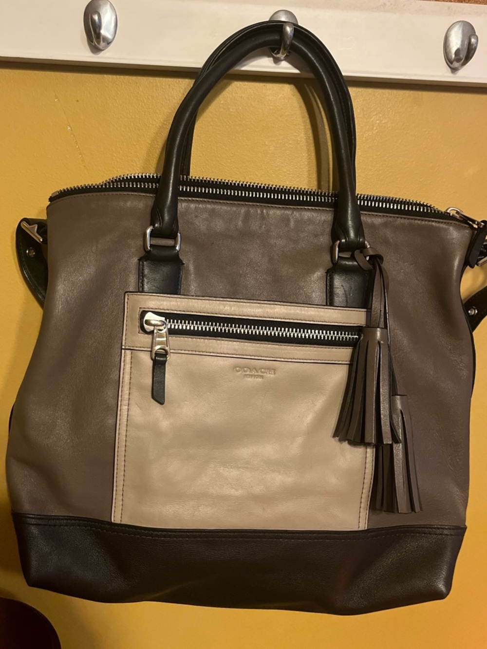 Coach Legacy Rory Two-Tone grey and Black Satchel - Picture 5 of 16